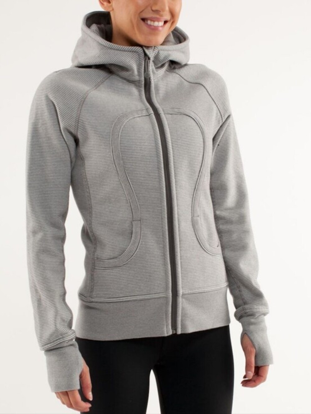 Lululemon Scuba Full Zip Microstripes Hoodie